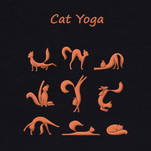 Cat Yoga by JoanTatley